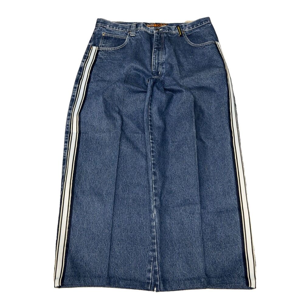 Vintage Y2K Trust Jeans Mens 38x29 Baggy Wide Leg Grunge 2000s Hip Hop Skater